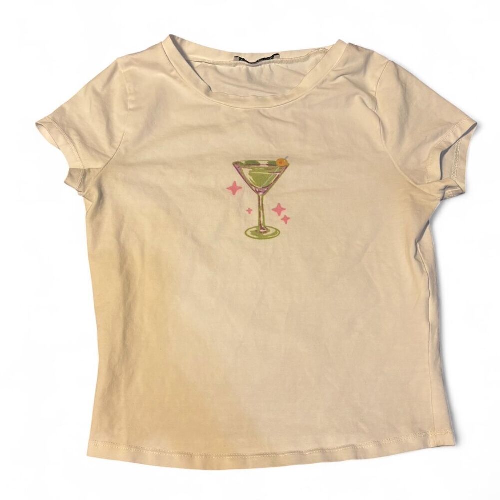 Y2k 2000’s Pastel Martini Baby Tee
